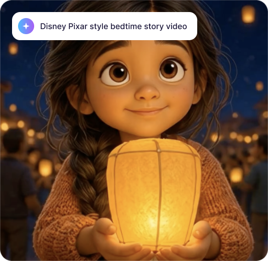 Disney Pixar style bedtime story video